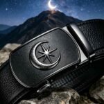 [Wholesale] Star & Moon Automatic Belt – Black Matte Ratchet Buckle, Premium Leather Style DC8678 - Image 8