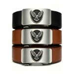 [Wholesale] Men’s Automatic Ratchet Belt – Heavy-Duty Eagle Emblem Buckle, Genuine Leather Style DC86125 - Image 7