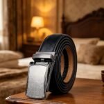 Wholesale Men's Checkered Ratchet Belt - Minimalist Alloy Buckle DC8682 - Image 8