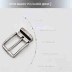 Wholesale minimalist and stylish men's pin-buckle leather belt head (3.5cm width)35350 - Image 3